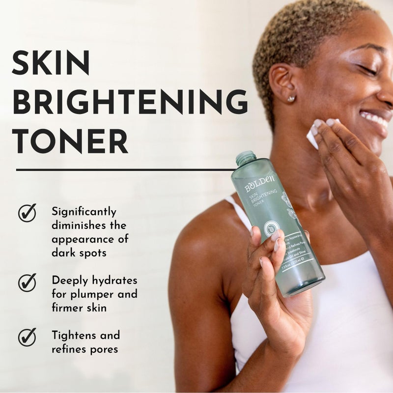 Bolden Skin Brightening Toner for Face - Exfoliating Toner for Oily Skin with AHA Glycolic Acid, Niacinamide & Hyaluronic Acid | Helps Reduce Breakouts, Fade Dark Spots & Refine Pores | 8.0 Fl Oz - Image 3